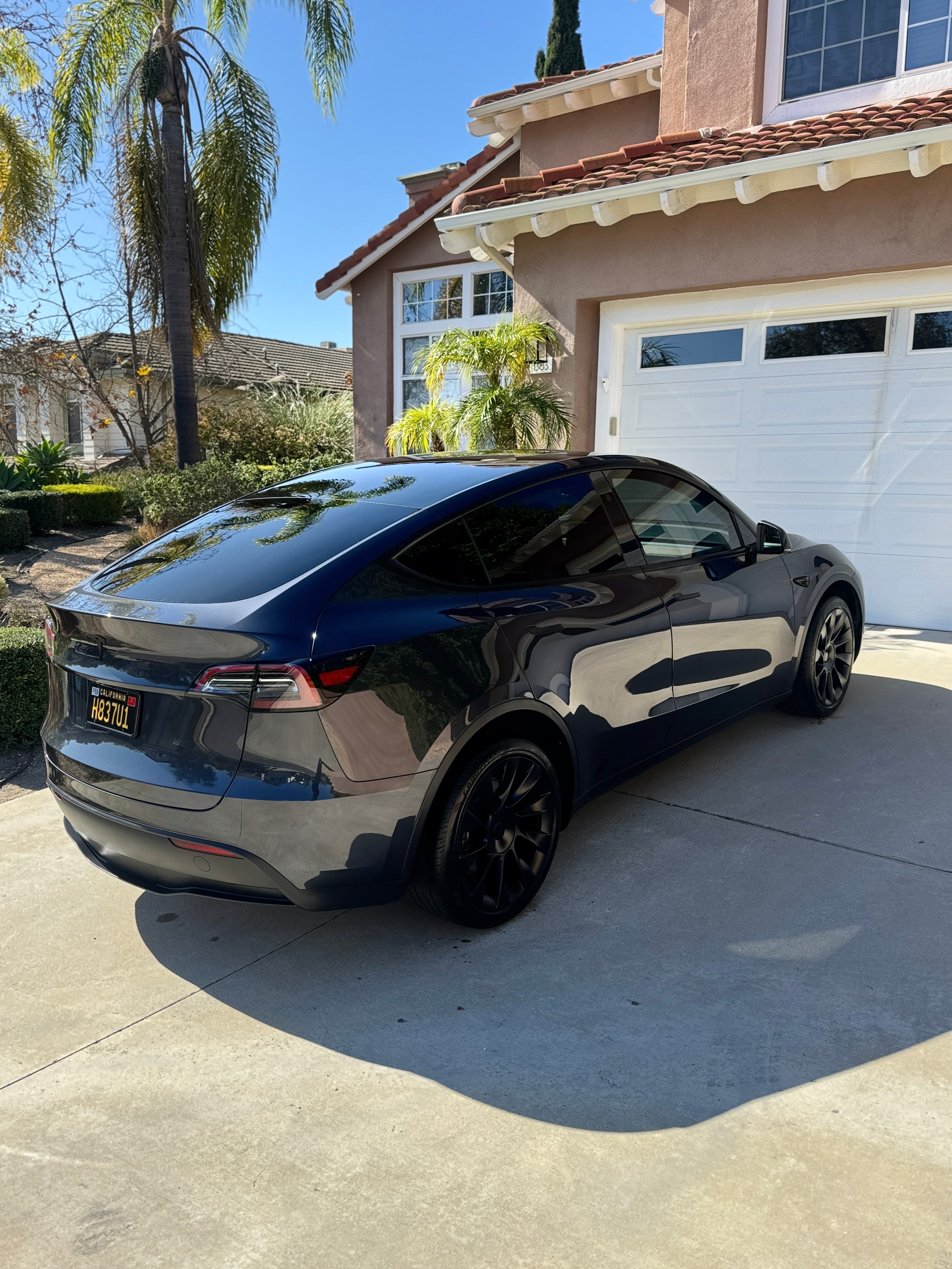 Tesla Model Y ceramic coating – glossy finish