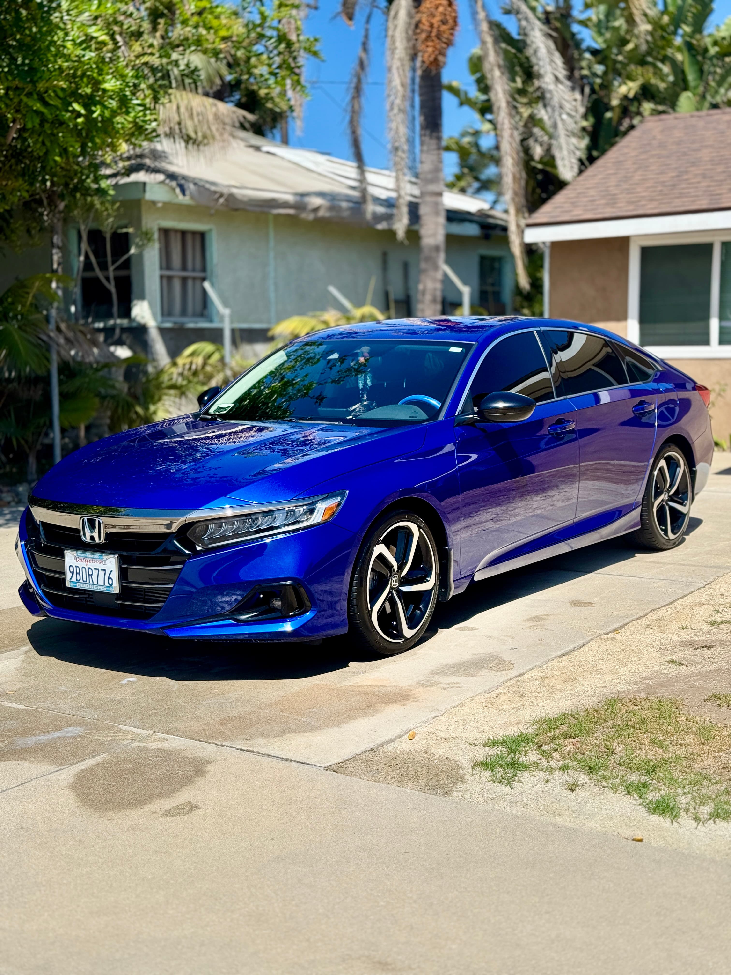 Blue Honda Accord ceramic coating
