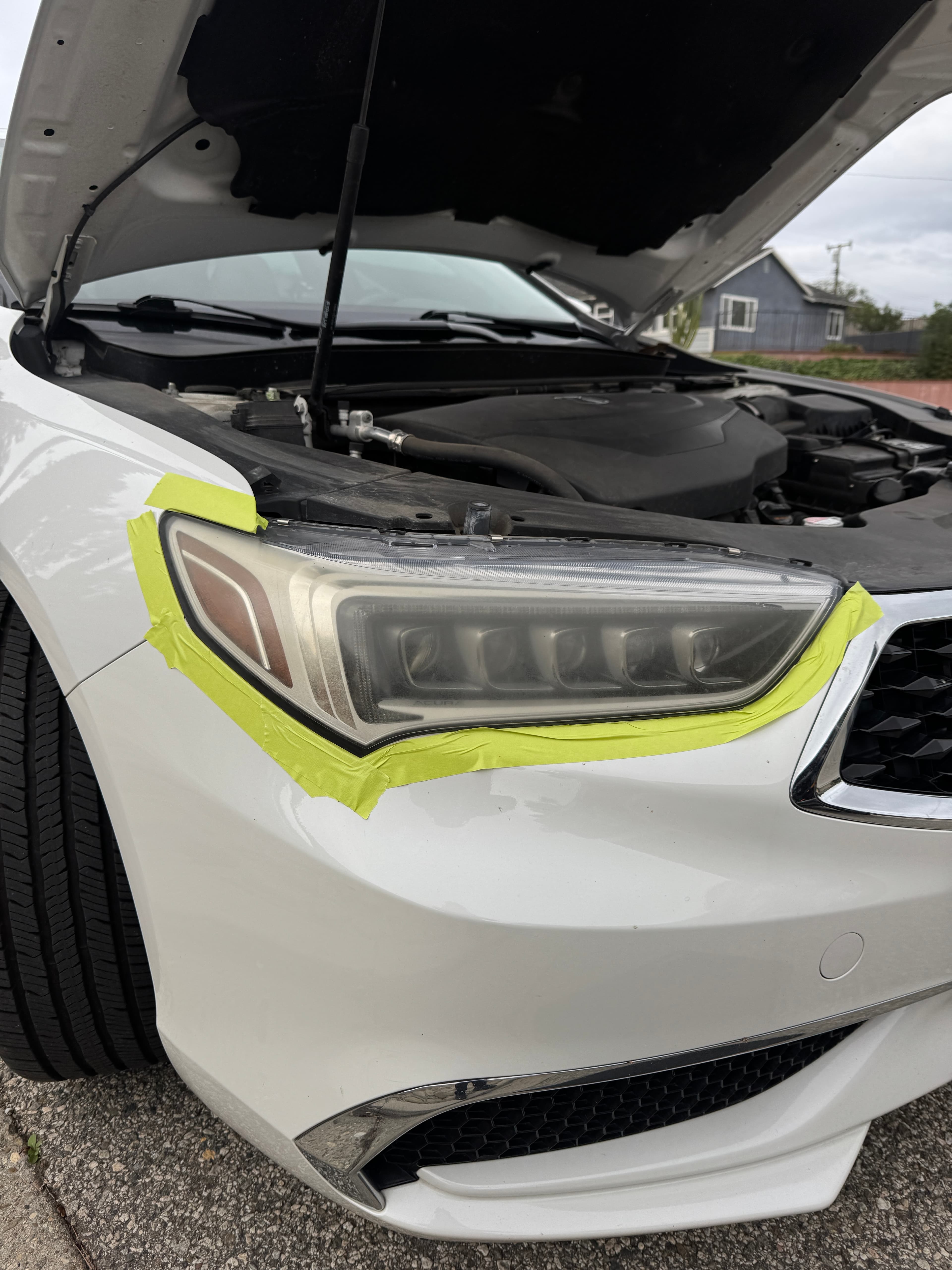 Before – Acura headlight restoration